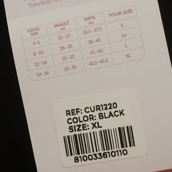 Curveez Shapermint Black Perfect Control Layering Leggings Seamless Size XL - Picture 5 of 9